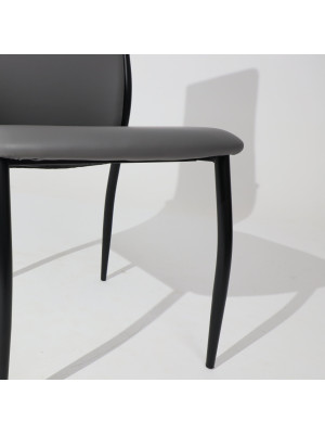 Стул AksHome Denver серый/черный вблизи