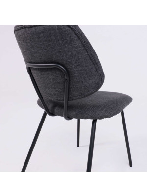 Стул AksHome Dixie темно-серый/черный под углом