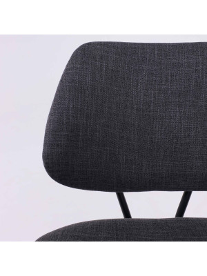 Стул AksHome Dixie темно-серый/черный вблизи