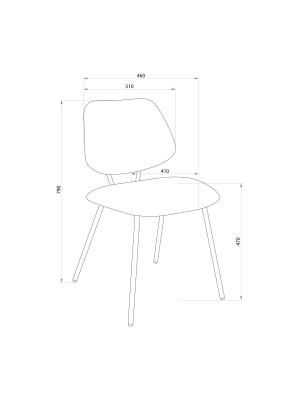 Стул AksHome Dixie темно-серый/черный схема