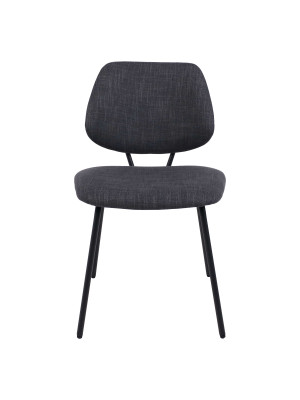 Стул AksHome Dixie темно-серый/черный спереди