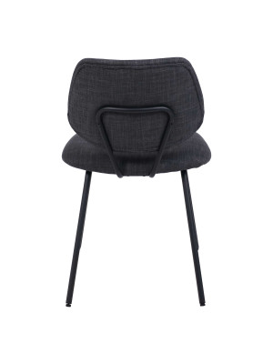 Стул AksHome Dixie темно-серый/черный сзади