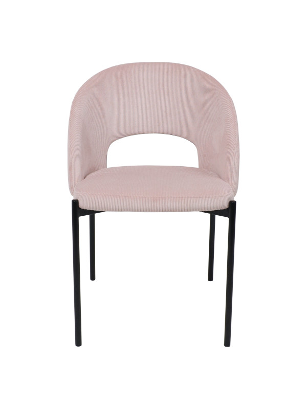 Стул AksHome Elsa розовый/черный спереди