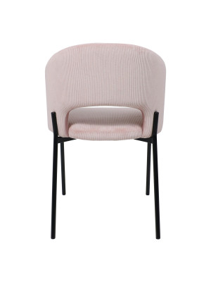 Стул AksHome Elsa розовый/черный сзади