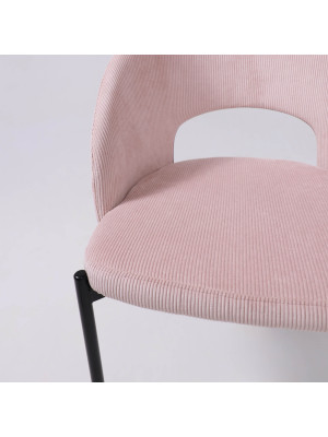 Стул AksHome Elsa розовый/черный вблизи