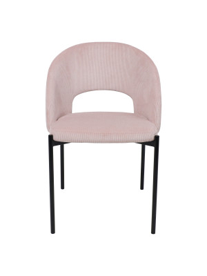 Стул AksHome Elsa розовый/черный спереди
