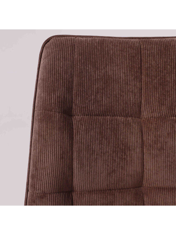 Стул AksHome Fred New коричневый вельвет/черный вблизи