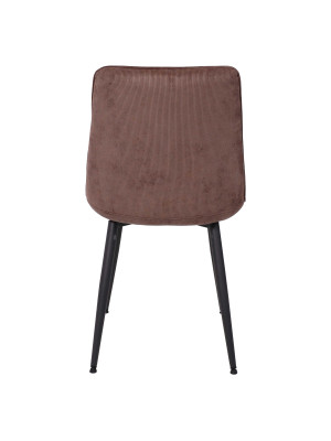 Стул AksHome Fred New коричневый вельвет/черный сзади