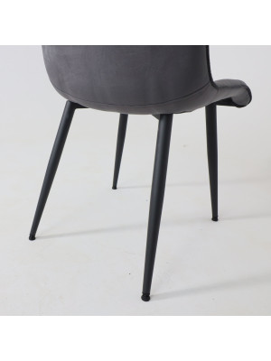 Стул AksHome Fred New серый/черный под углом