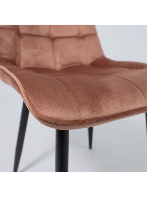 Стул AksHome Fred карамельный велюр/черный вблизи