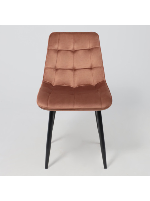 Стул AksHome Fred карамельный велюр/черный спереди