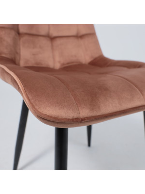 Стул AksHome Fred карамельный велюр/черный вблизи