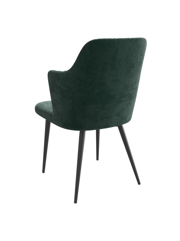 Стул MamaDoma Freddy темно-зеленый/черный сза