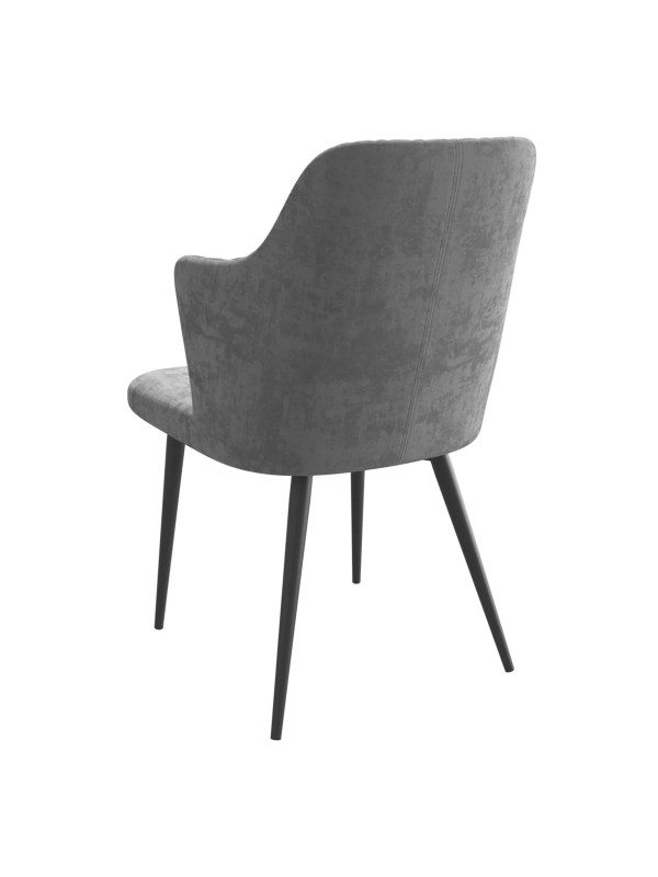 Стул MamaDoma Freddy серый/черный сзади