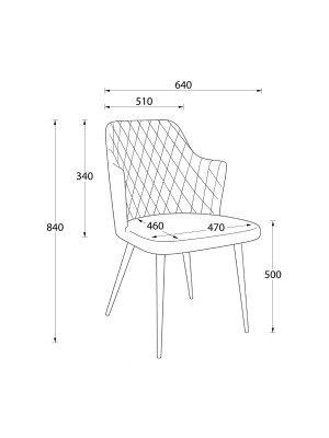 Стул MamaDoma Freddy серый/черный схема