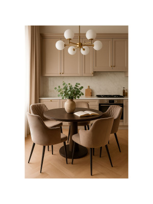 Стул MamaDoma Freddy капучино/черный в интерьере