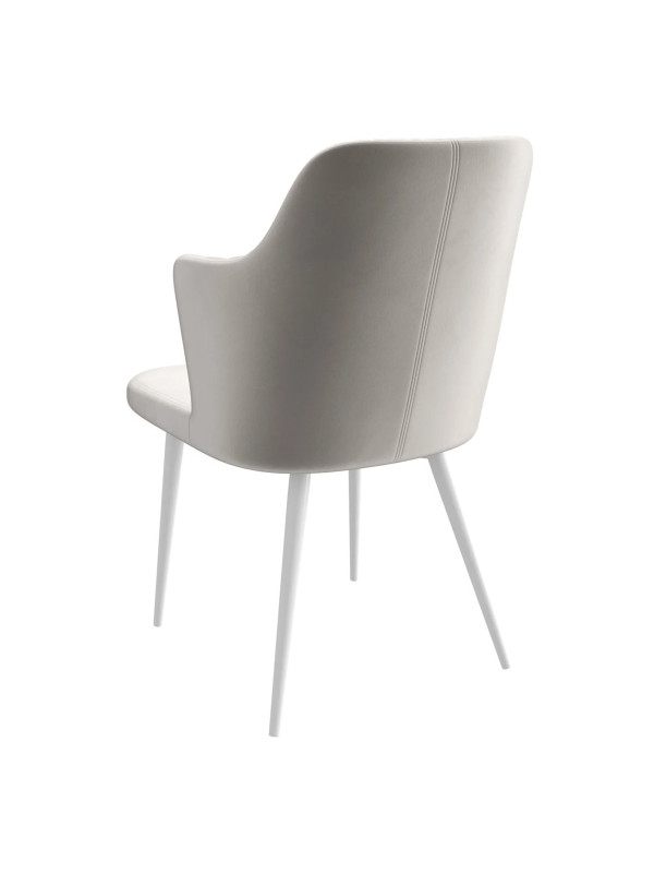 Стул MamaDoma Freddy платинум/белый сзади