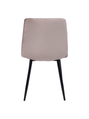 Стул AksHome Gill бежевый велюр/черный сзади
