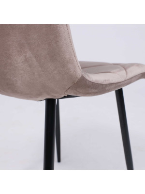 Стул AksHome Gill бежевый велюр/черный под углом
