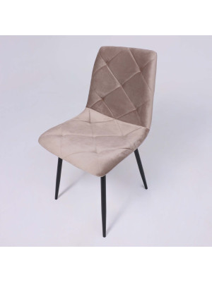 Стул AksHome Gill бежевый велюр/черный сверху