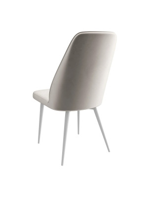 Стул MamaDoma Leonard M платинум/белый сзади