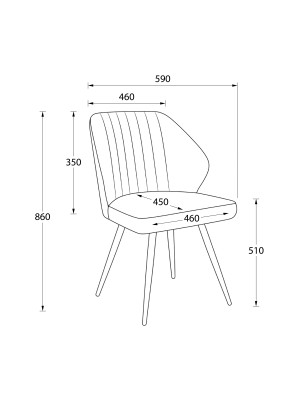 Стул MamaDoma Michael латте/капучино схема