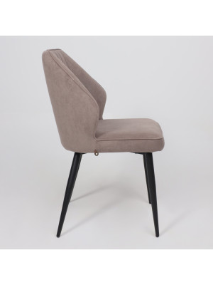 Стул MamaDoma Michael латте/черный сбоку