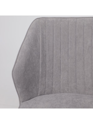 Стул MamaDoma Michael серый/черный вблизи