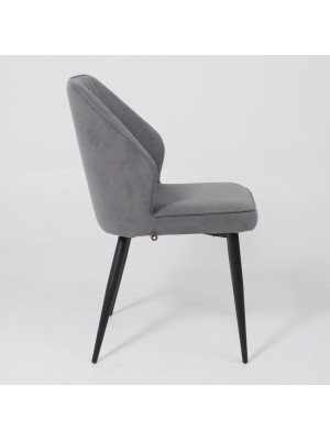 Стул MamaDoma Michael антрацитовый/черный сбоку