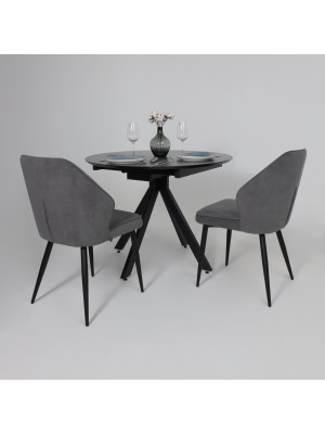 Стул MamaDoma Michael антрацитовый/черный в интерьере