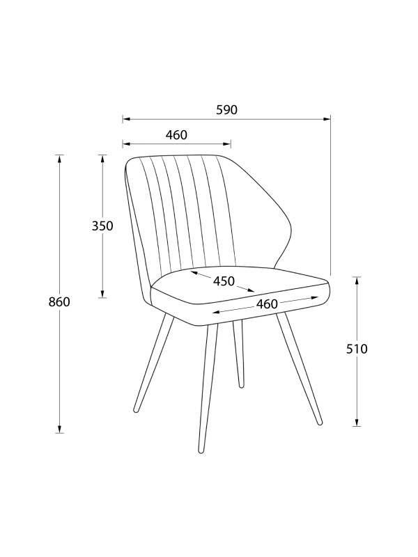 Стул MamaDoma Michael платинум/белый схема