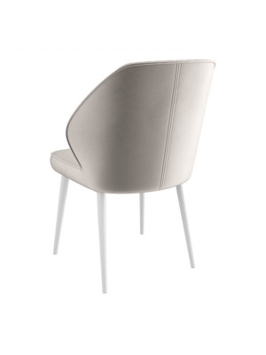 Стул MamaDoma Michael платинум/белый сзади