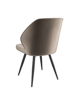 Стул MamaDoma Michael-R1 360 капучино/черный сзади