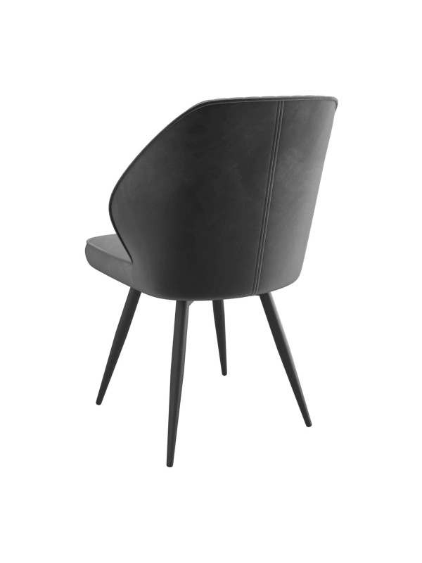 Стул MamaDoma Michael-R1 360 серый/черный сзади