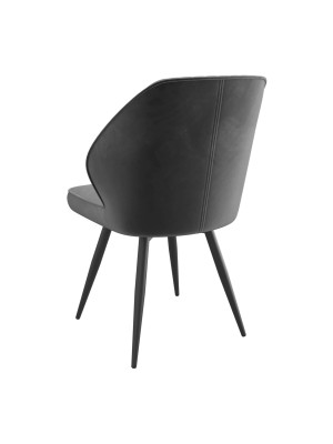 Стул MamaDoma Michael-R1 360 серый/черный сзади