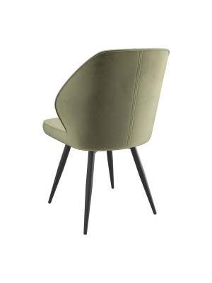 Стул MamaDoma Michael-R1 360 оливковый/черный сзади