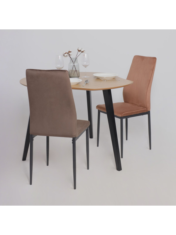 Стул AksHome Oreo коричневый/черный в интерьере