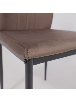 Стул AksHome Oreo коричневый/черный под углом