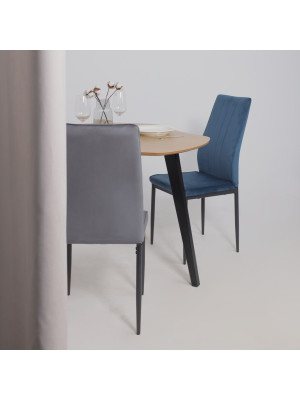 Стул AksHome Oreo синий/черный в интерьере