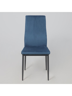 Стул AksHome Oreo синий/черный спереди