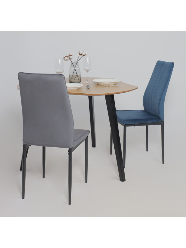 Стул AksHome Oreo темно-серый/черный в интерьере