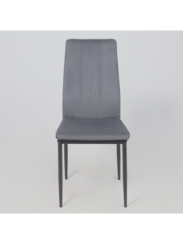 Стул AksHome Oreo темно-серый/черный спереди