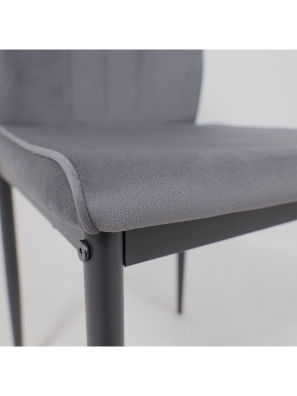 Стул AksHome Oreo темно-серый/черный под углом