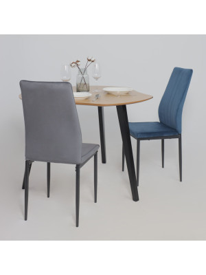 Стул AksHome Oreo темно-серый/черный в интерьере