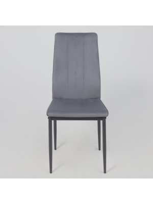 Стул AksHome Oreo темно-серый/черный спереди