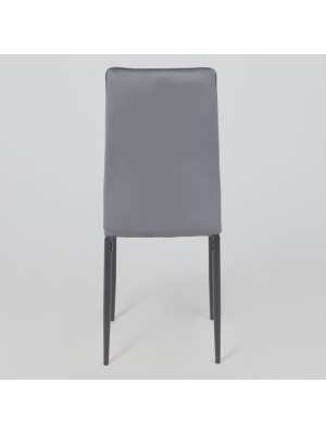 Стул AksHome Oreo темно-серый/черный сзади