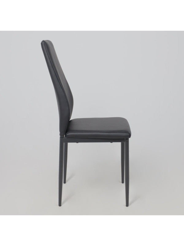 Стул AksHome Oreo экокожа черный сбоку