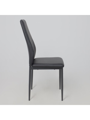 Стул AksHome Oreo экокожа черный сбоку