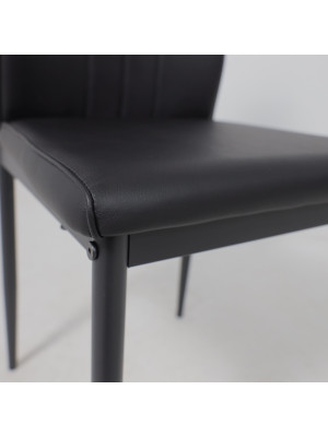 Стул AksHome Oreo экокожа черный под углом