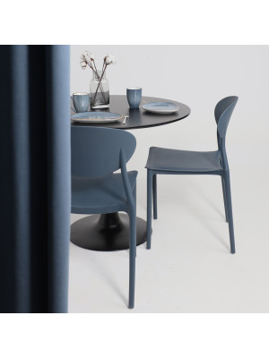 Стул AksHome Peppi темно-синий в интерьере